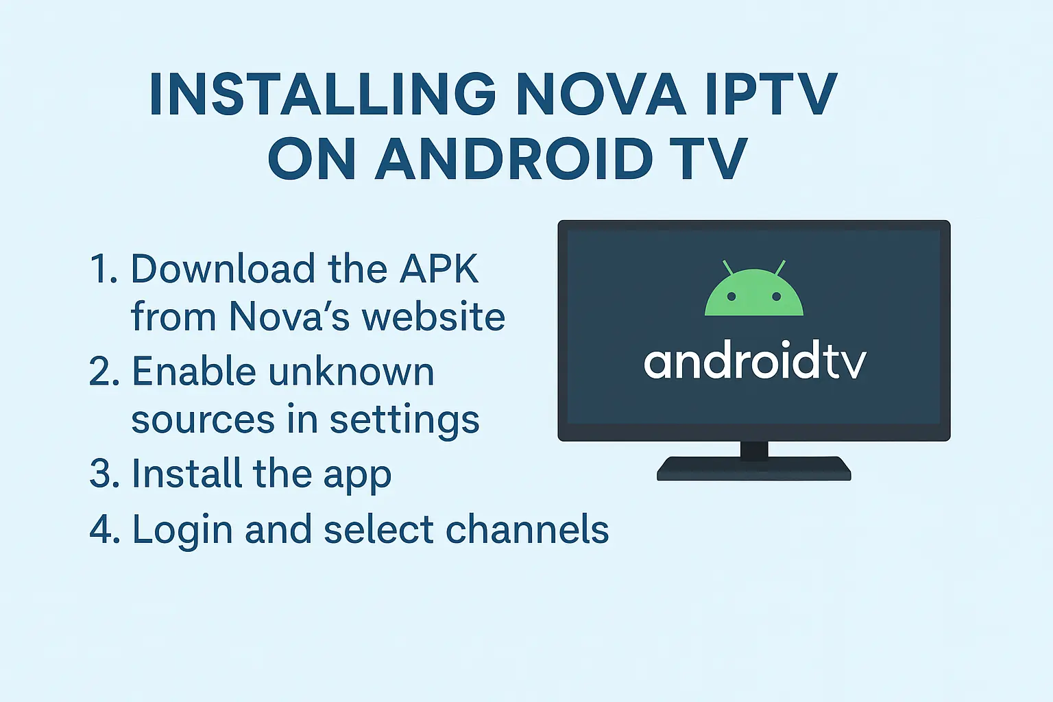 Instalar Nova IPTV em Android TV e telefones Android