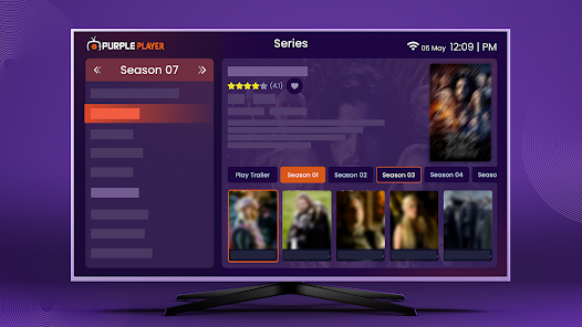 Purple Player-App mit einheitlichen Favoriten und Unterstützung mehrerer Profile