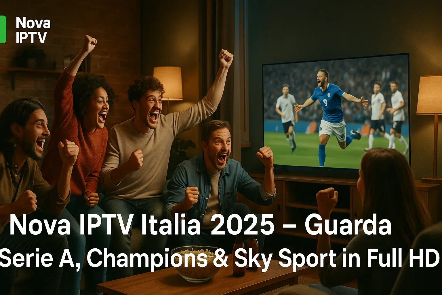 IPTV イタリア 2025 – Nova IPTV: ストリーミング HD/4K のカルチョとカナリ イタリア