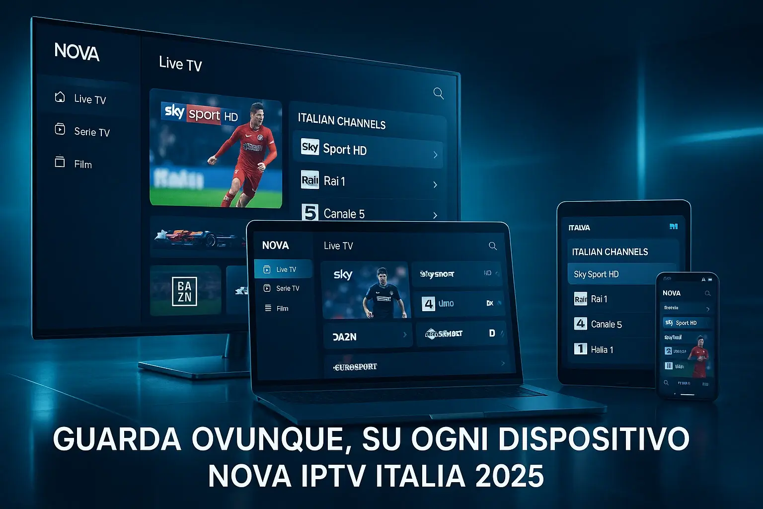 Nova IPTV Italia su Smart TV, Fire Stick, Android TV e iPhone